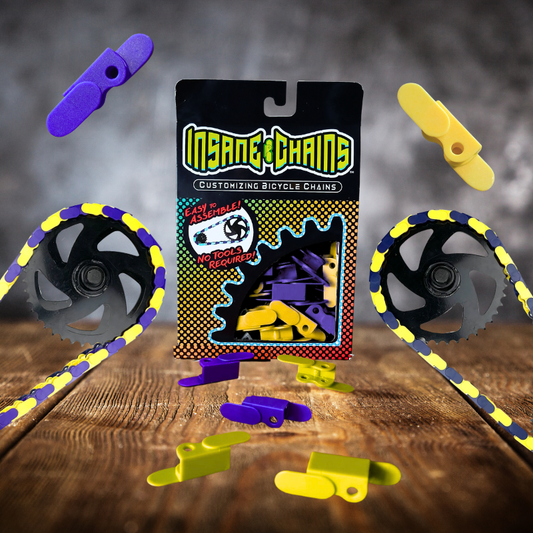 Purple & Yellow Chain Caps